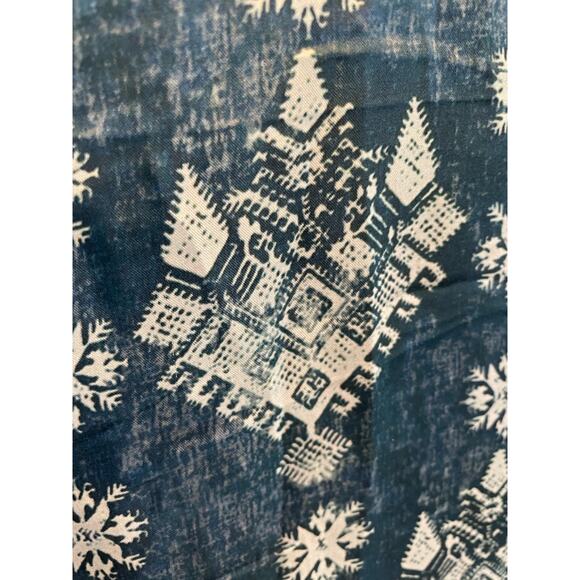 APNY Teal Geo Print Satin Silk Kurta Slip Dress size Small - Picture 4 of 9